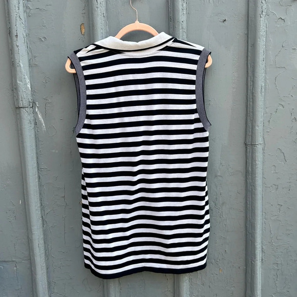 Paul & Shark Sleeveless Striped Knit Cotton Collared Polo Shirt, size XL - Picture 2 of 10